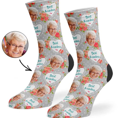 Grey Best Grandma Socks