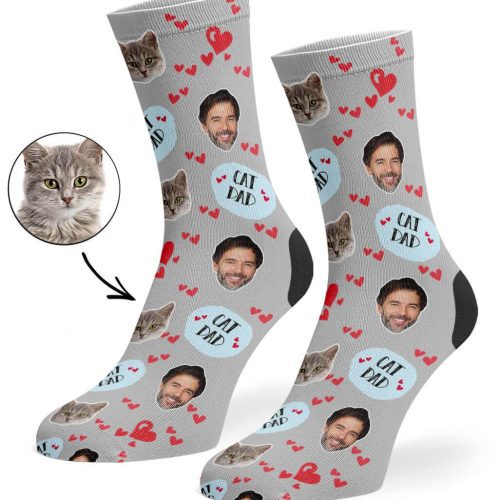 Grey Cat Dad Socks