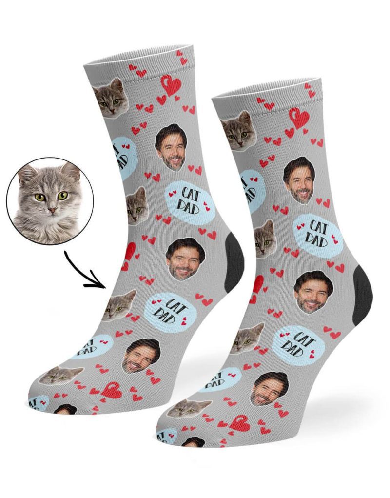 Grey Cat Dad Socks