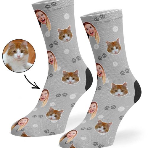 Grey Cat Owner Socks