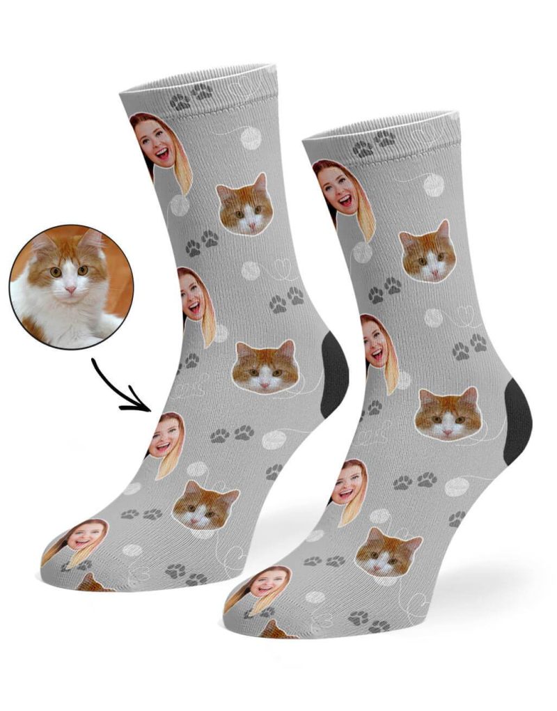 Grey Cat Owner Socks