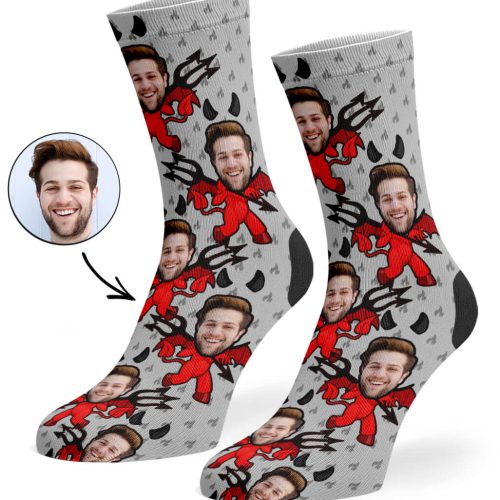 Grey Devil Me Socks