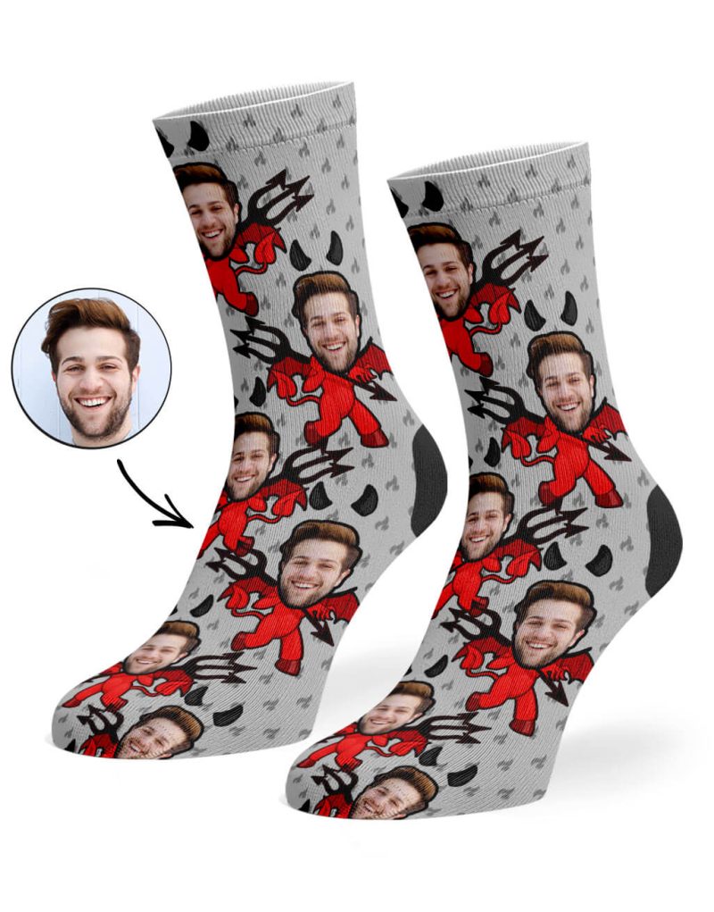 Grey Devil Me Socks