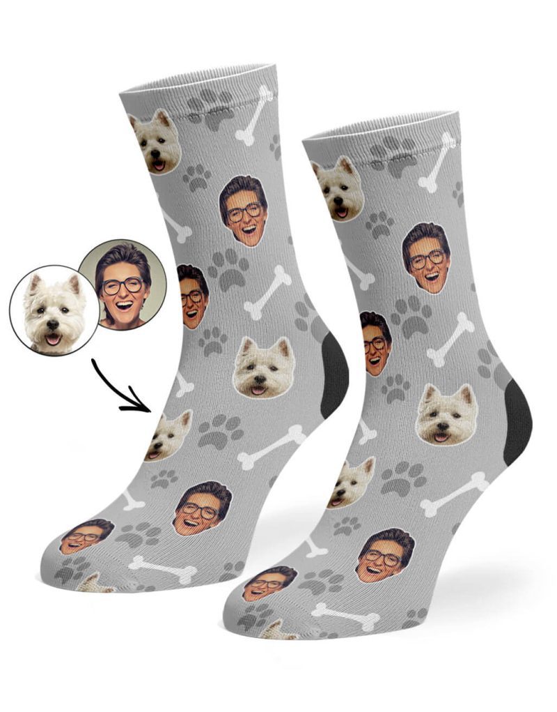 Grey Dog Owner Socks