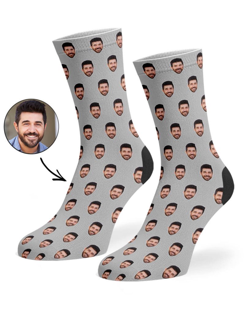 Grey Face Pattern Socks