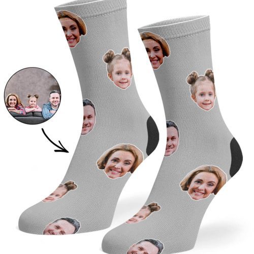 Grey Family Face Socks