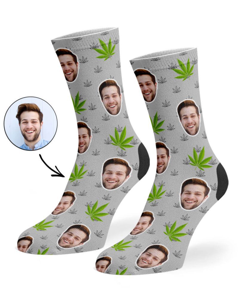 Grey Marijuana Socks