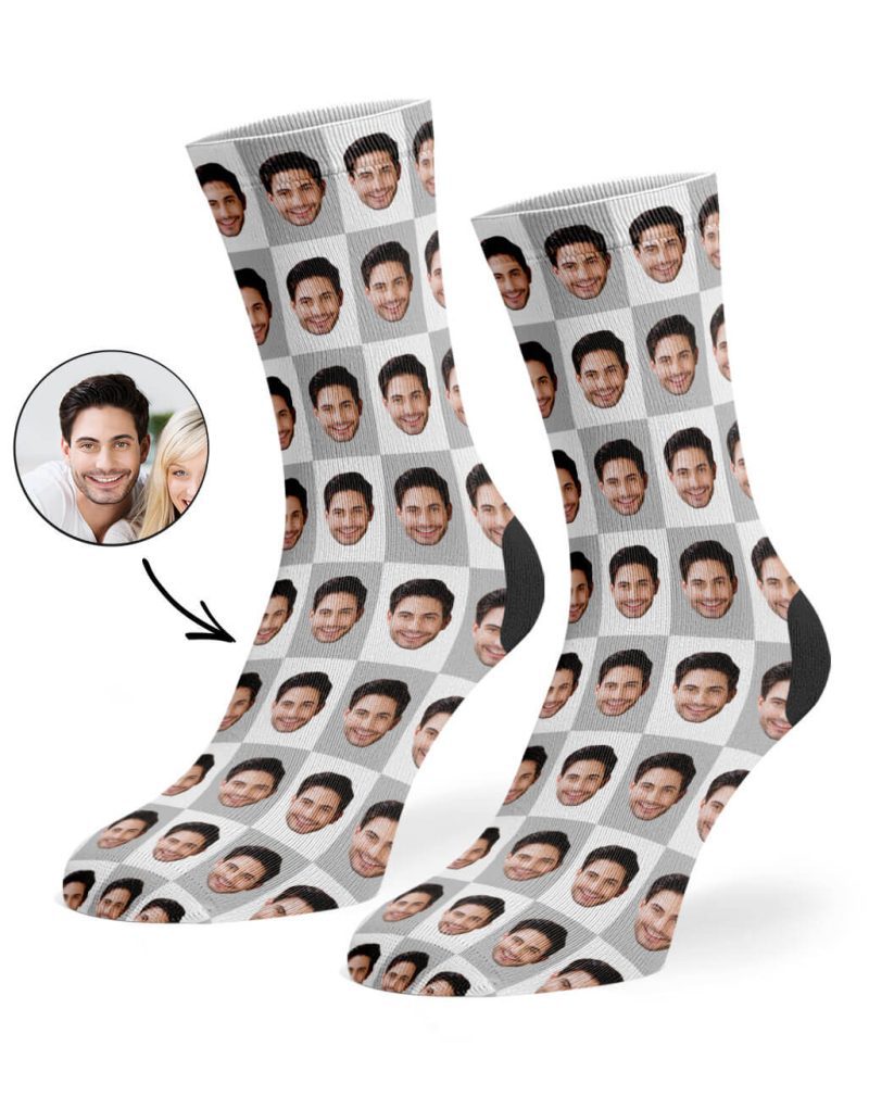 Grey Poser Face Socks