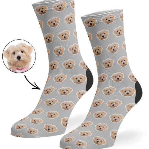 Grey Your Dog Pattern Socks