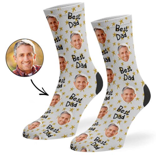 Grey Best Star Dad Socks