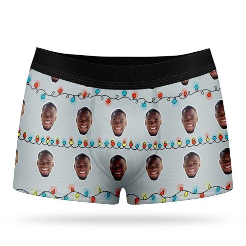 Grey Christmas Lights Boxers