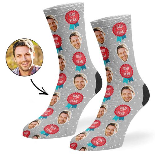 Grey Dad Of The Year Socks