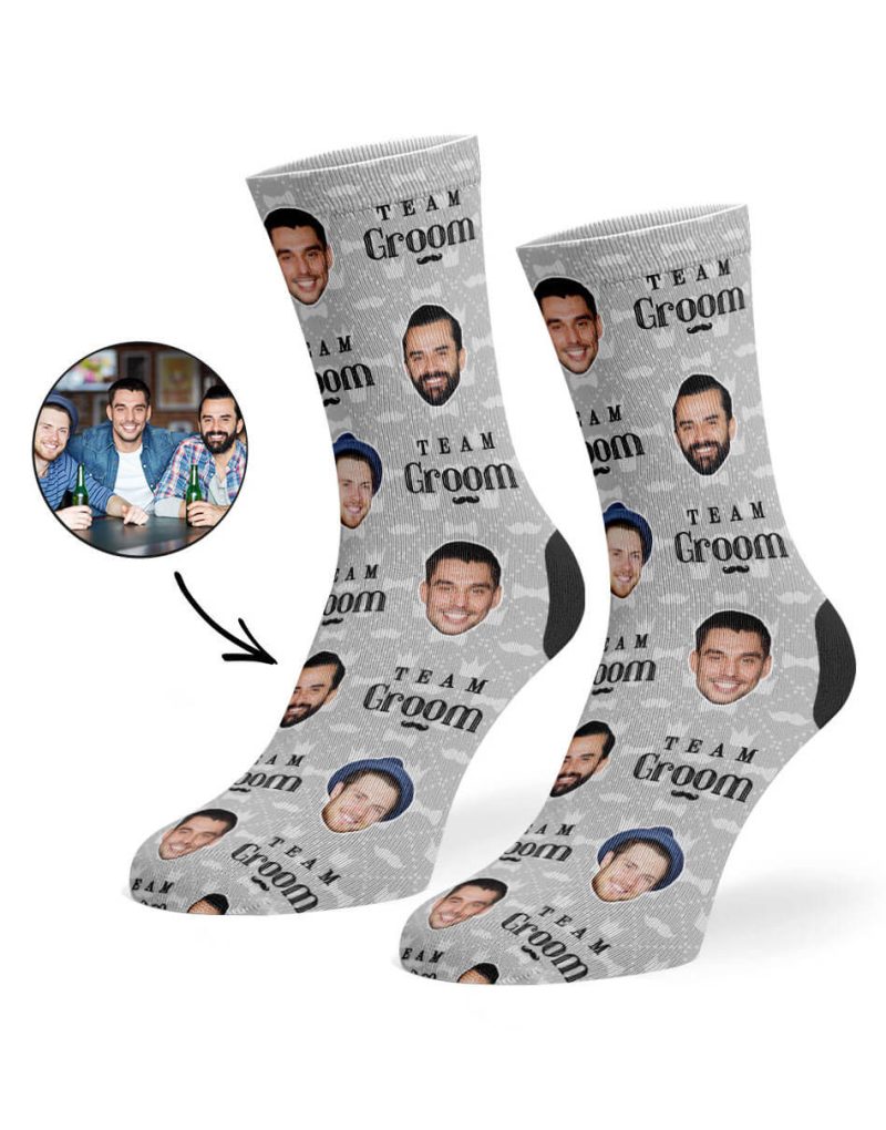 Grey Team Groom Socks