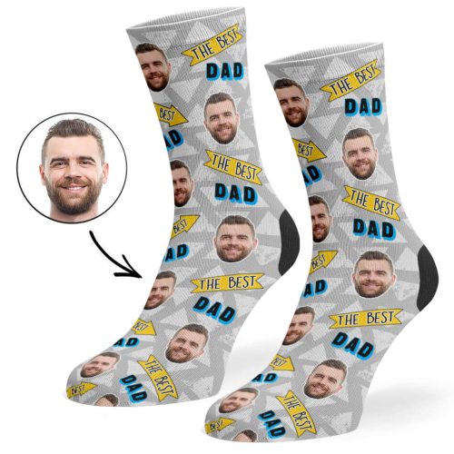 Grey The Best Dad Socks