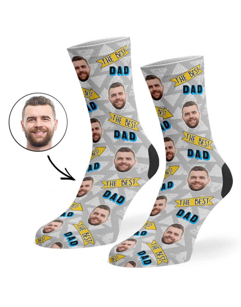 Grey The Best Dad Socks