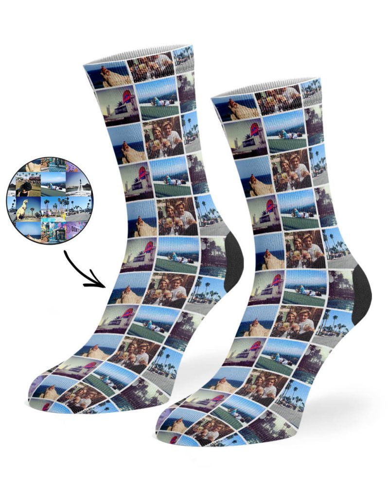 Grid Photo Collage Socks