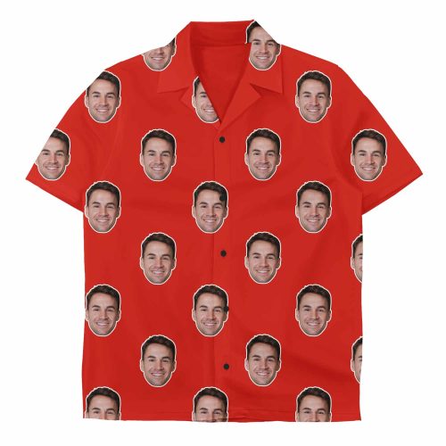 red custom face shirt