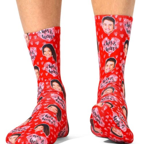 His And Hers Hearts Couples Socks