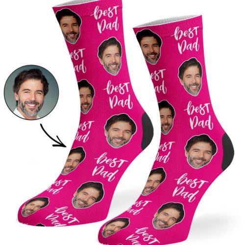 Hot Pink Best Dad Socks