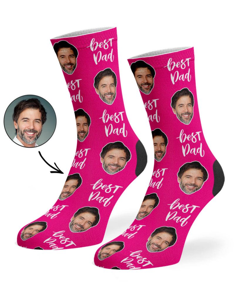 Hot Pink Best Dad Socks