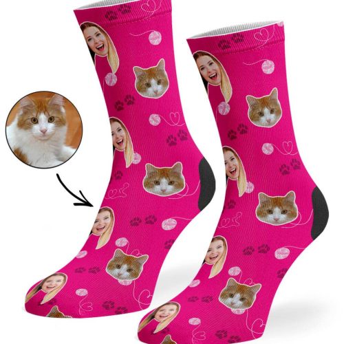 Hot Pink Cat Owner Socks