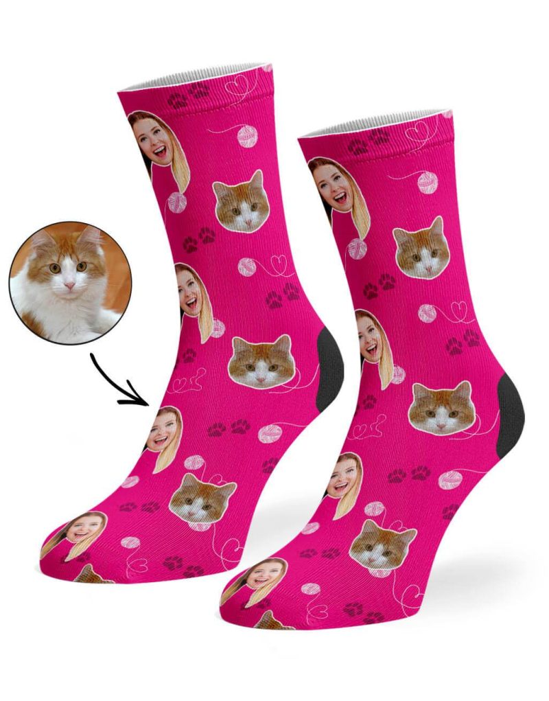 Hot Pink Cat Owner Socks