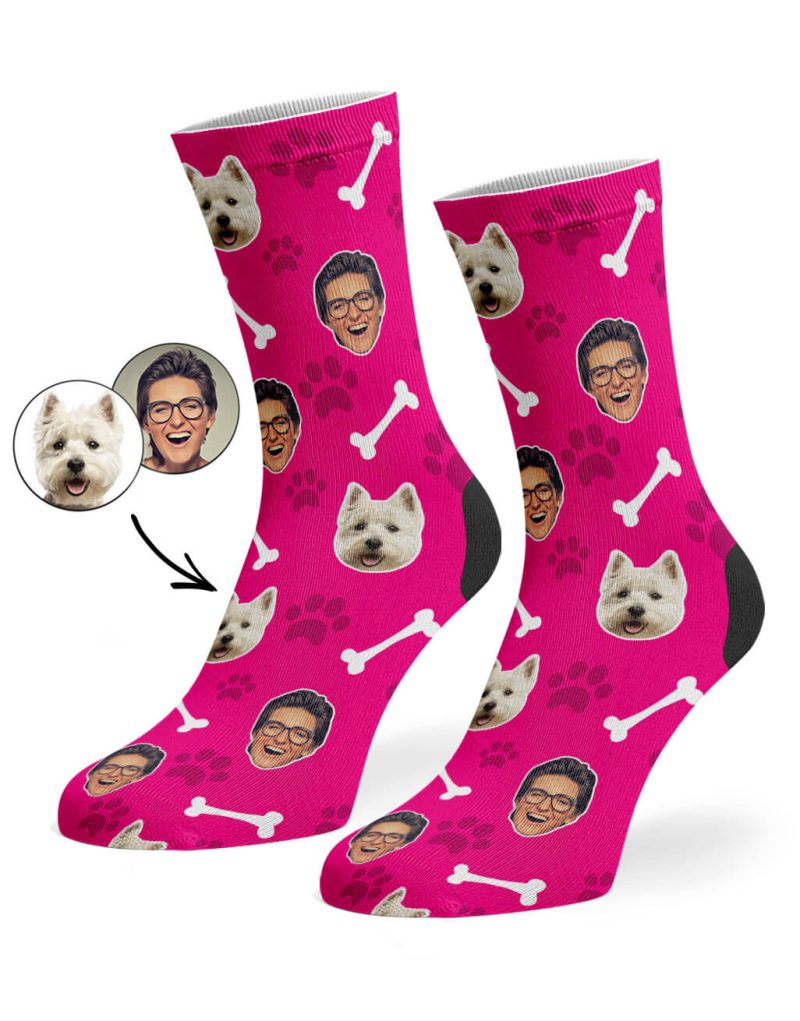 Hot Pink Dog Owner Socks