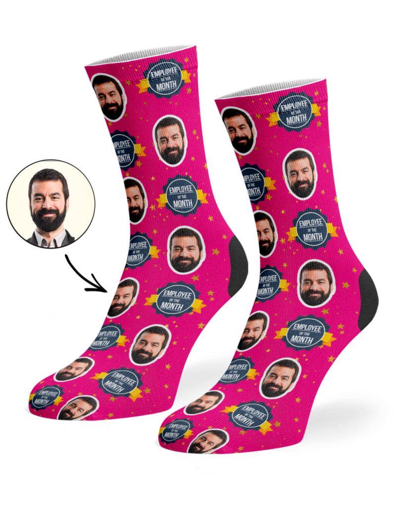 Hot Pink Employee Of The Month Socks