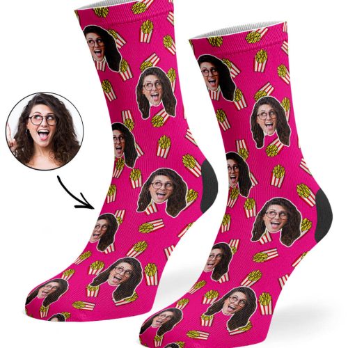 Hot Pink Fries Socks