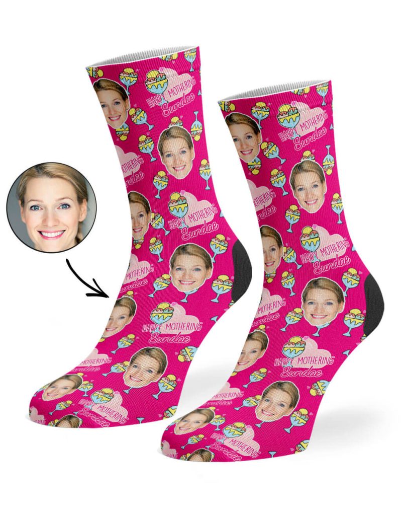 Hot Pink Happy Mothering Sundae Socks