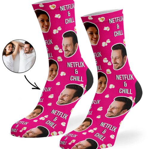 Hot Pink Netflix Chill Socks