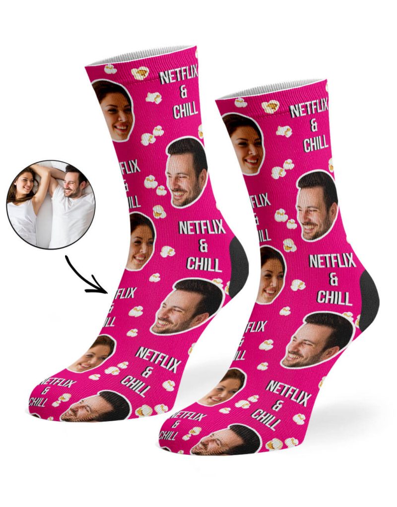 Hot Pink Netflix Chill Socks