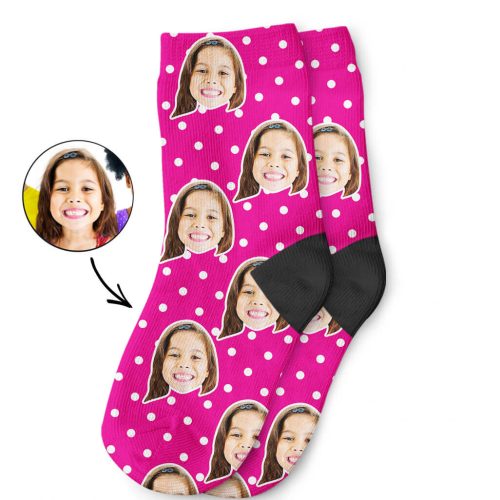 Spotty Face Kids Photo Socks