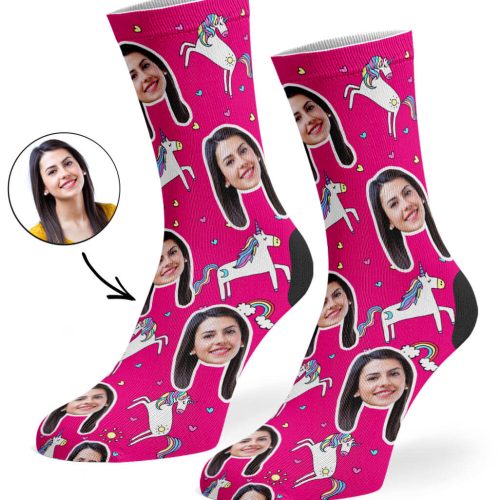 Hot Pink Unicorn Socks