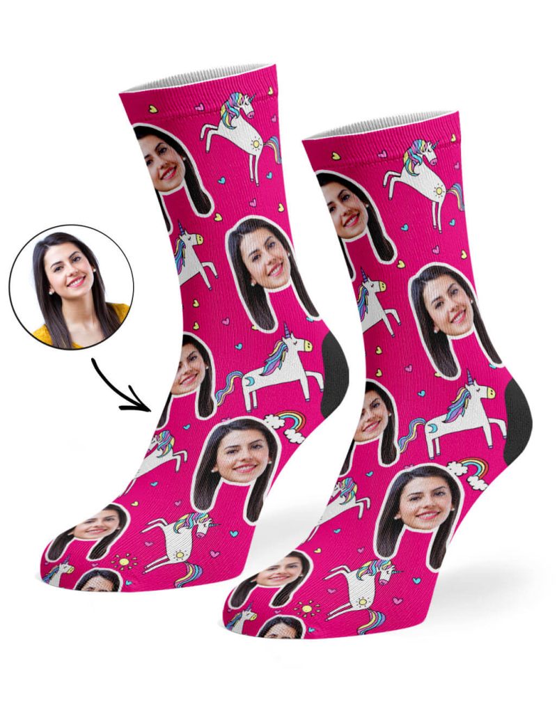 Hot Pink Unicorn Socks