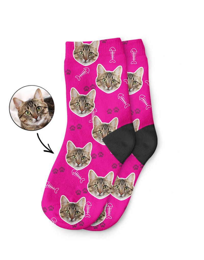 Your Cats Face On Kids Socks