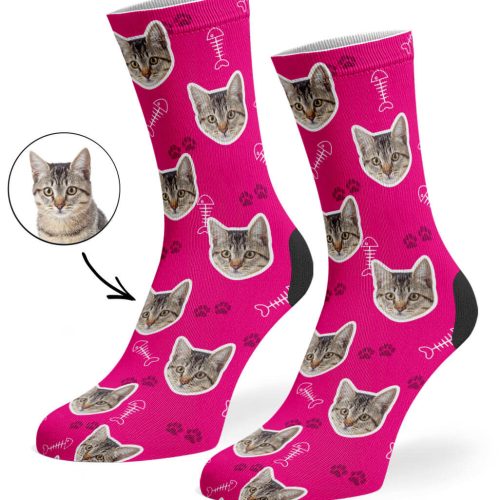 Hot Pink Your Cat On Socks