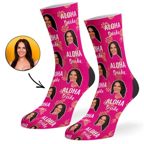 Hot Pink Aloha Bride Socks