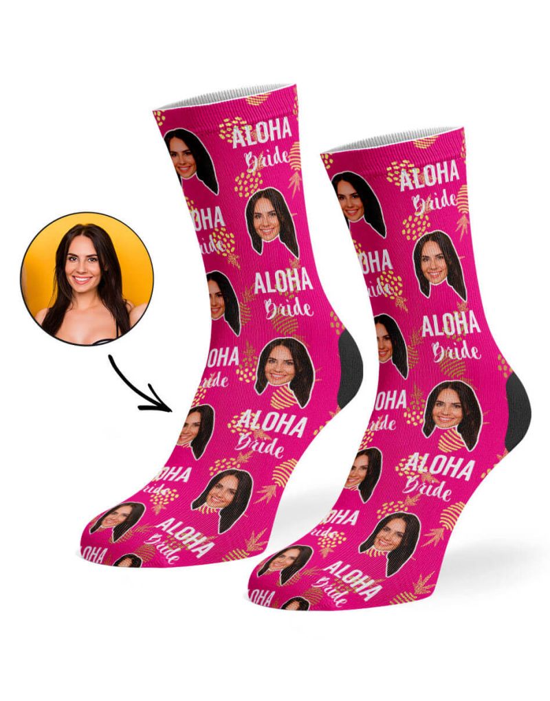 Hot Pink Aloha Bride Socks