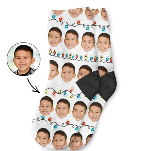 Unique Christmas Lights Kids Socks