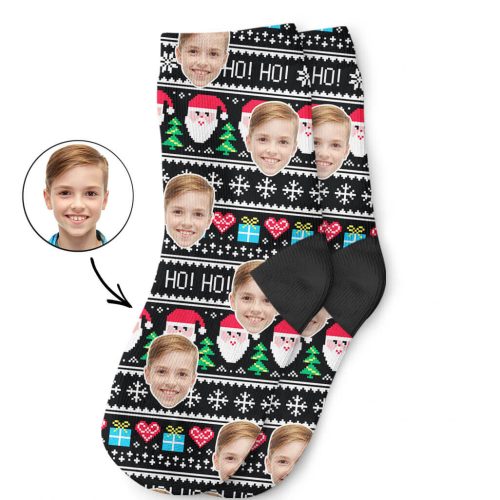 Custom Christmas Nordic Kids Socks