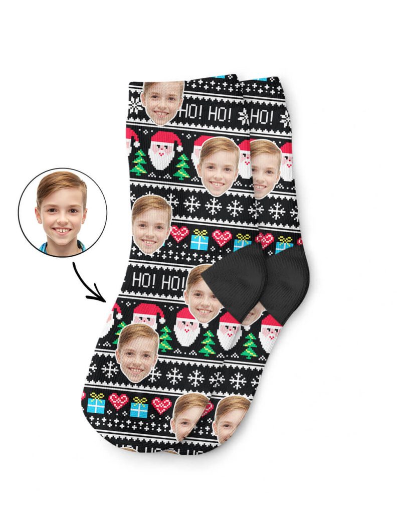 Custom Christmas Nordic Kids Socks