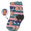 Custom Christmas Reindeer Kids Socks