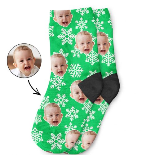 Custom Christmas Snowflake Kids Socks