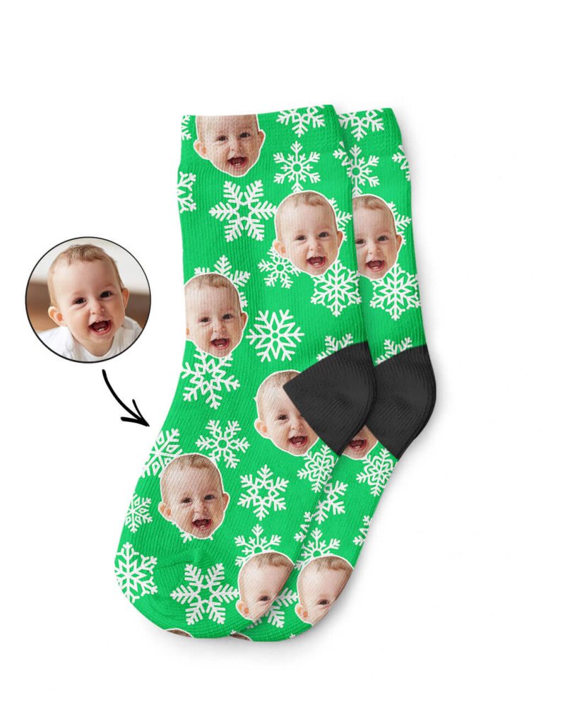 Custom Christmas Snowflake Kids Socks