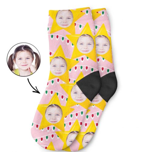 Christmas Star Kids Face Socks