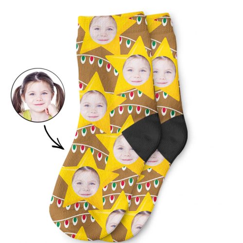 Christmas Star Kids Photo Socks