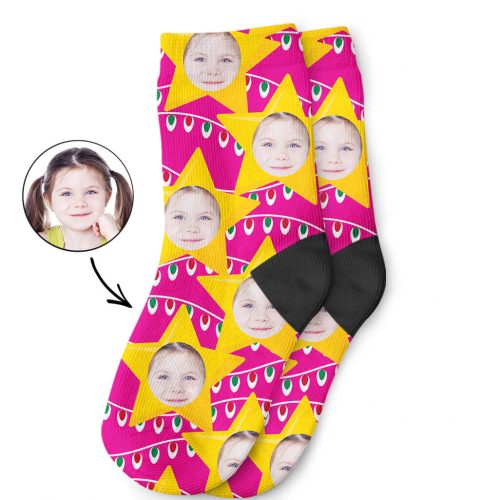 Funny Christmas Star Kids Socks