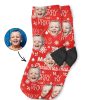 Merry Christmas Kids Socks With Their Face On