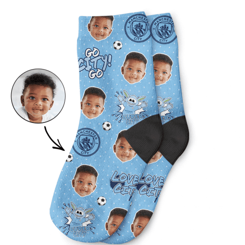 Man City Moonchester Kids Socks